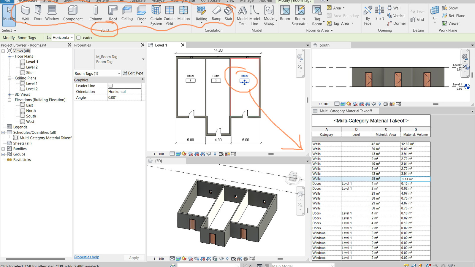 Revit 构件明细表与统计界面